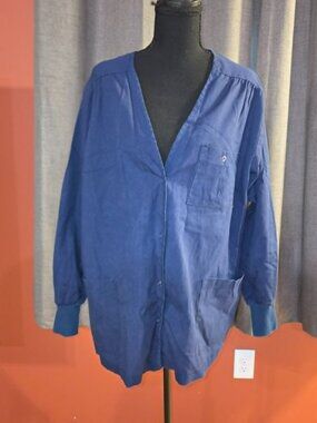G.A.L.S. of California Blue Snap Front Scrub Warm Up Jacket